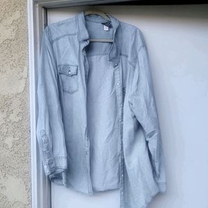 Long sleeve  jean color top